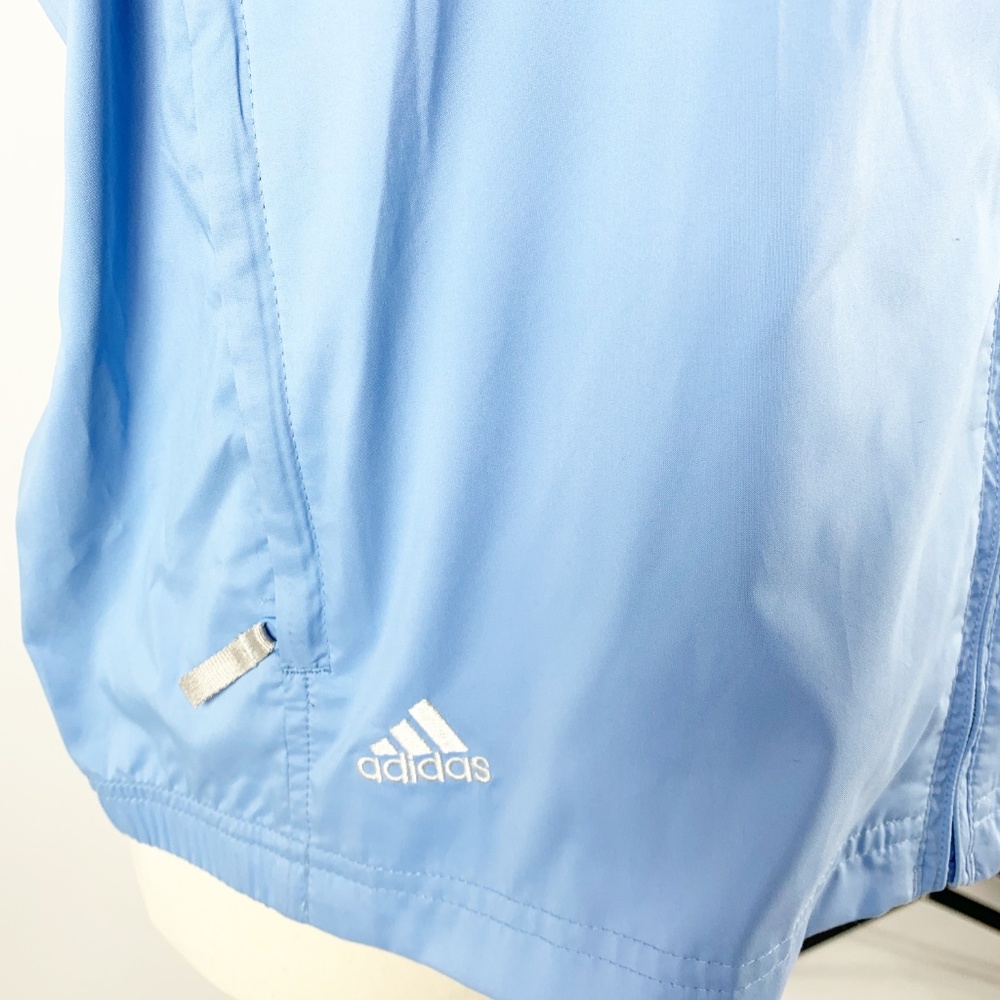 Adidas R Blue Rain Proof Vest Lined Weather Zipper - Picture 2 of 5